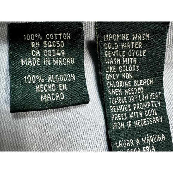 LAUREN Naval Supply Company P/S Cotton Blue Button Up Boat Sail Shirt Jacket - Picture 7 of 8